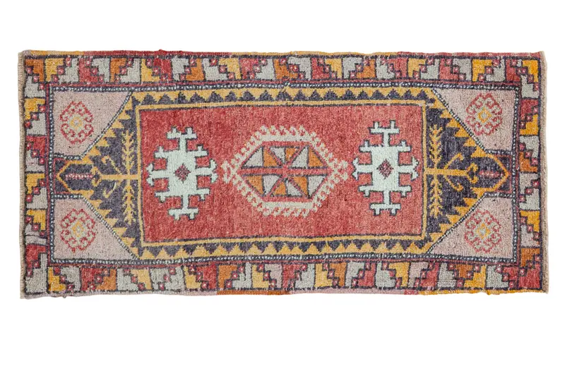 1.5x3.5 Vintage Oushak Rug Mat Runner