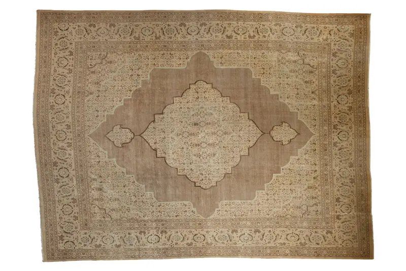 10x13.5 Antique Fine Distressed Tabriz Carpet