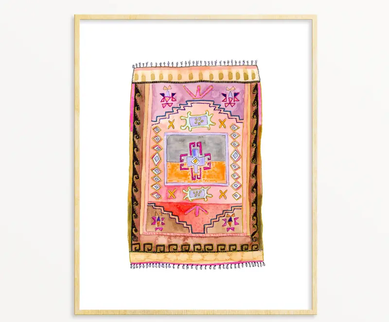 12x12 Snoogs & Wilde Art Rug #18 Print
