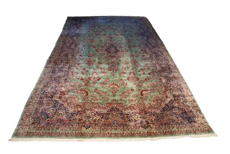 14x24.5 Vintage Kerman Carpet