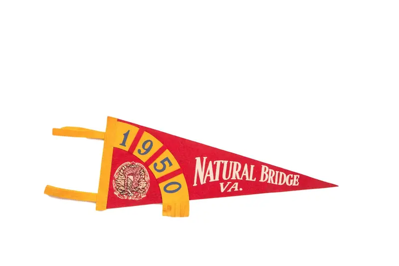 1950 Natural Bridge Virginia Felt Flag