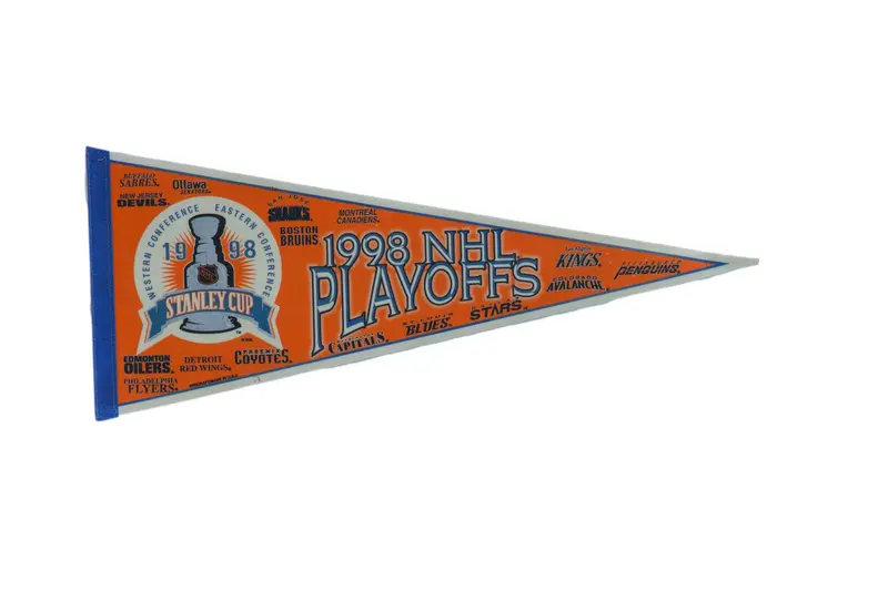 1998 NHL Playoffs Felt Flag Pennant
