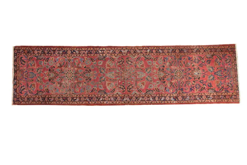 2.5x10 Vintage Sarouk Rug Runner