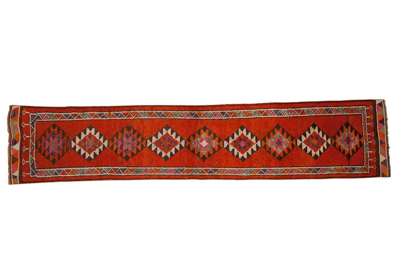 2.5x12 Vintage Kurd Rug Runner