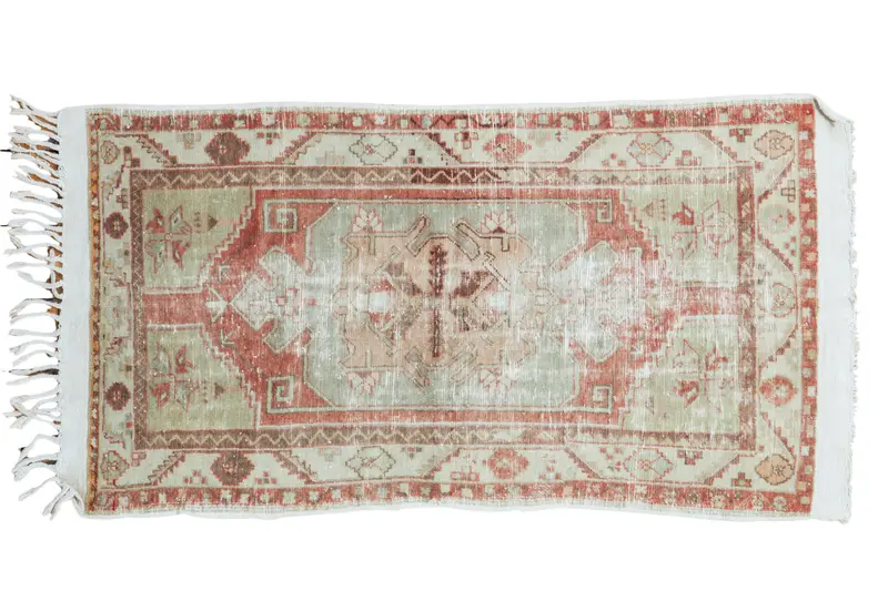 2.5x4.5 Distressed Oushak Rug