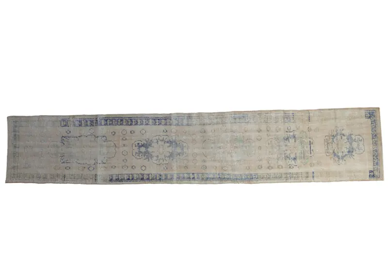 2x10.5 Vintage Distressed Oushak Rug Runner