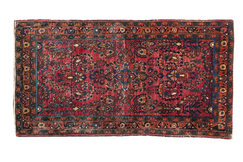 2x4 Vintage German Sarouk Rug Runner