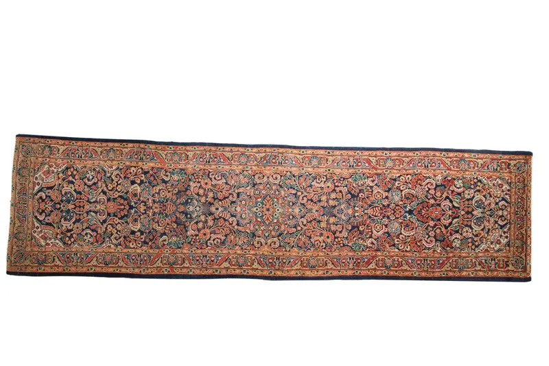 3.5x13 Vintage Sarouk Rug Runner