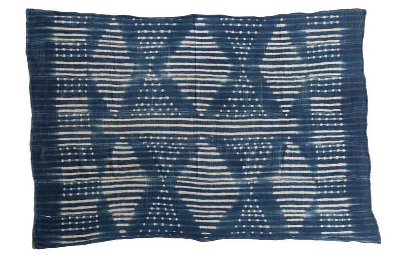 3.5x5.5 Batik Indigo African Textile Throw