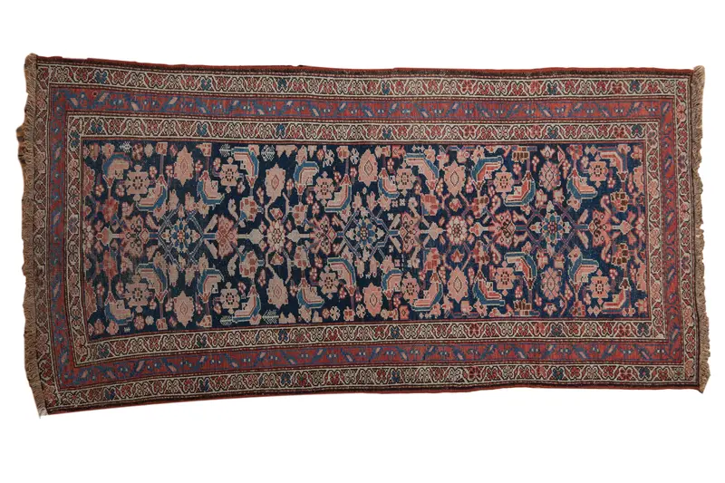 3.5x7 Antique Kurdish Hamadan Rug Runner
