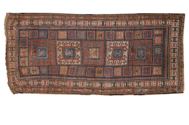 3.5x8 Antique Kurdish Rug Runner