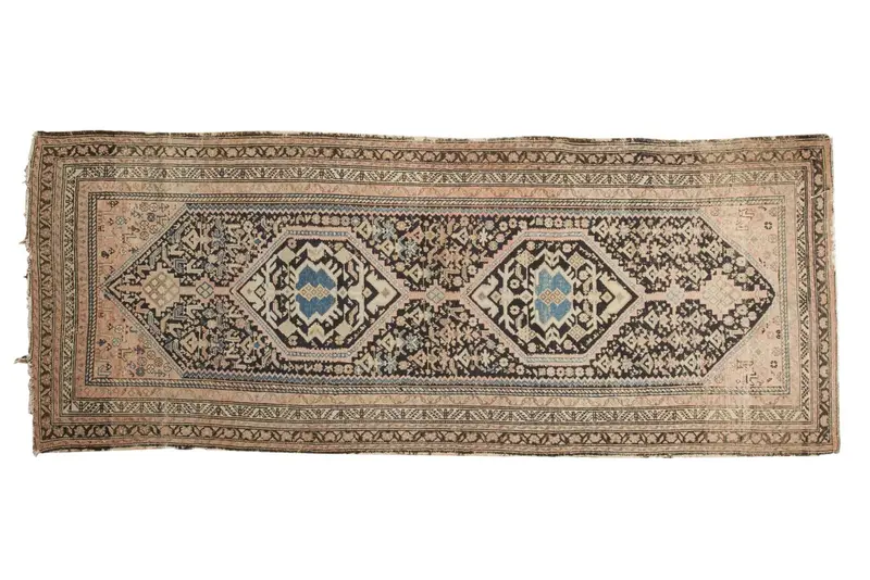 3.5x9 Vintage Hamadan Rug Runner