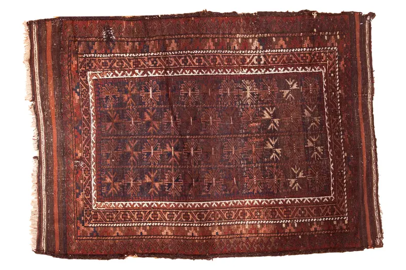 3x4.5 Vintage Belouch Square Rug