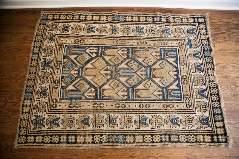 3x4 Antique Caucasian Rug