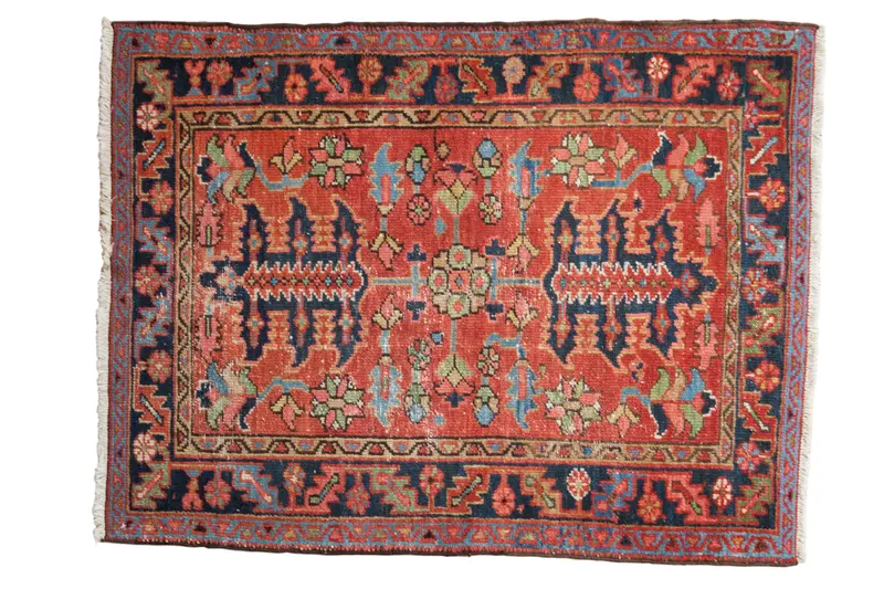 3x4 Antique Heriz Square Rug