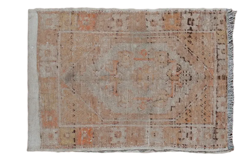 3x4 Distressed Oushak Square Rug
