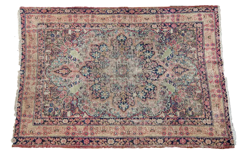 3x4 Worn Square Antique Kerman Rug