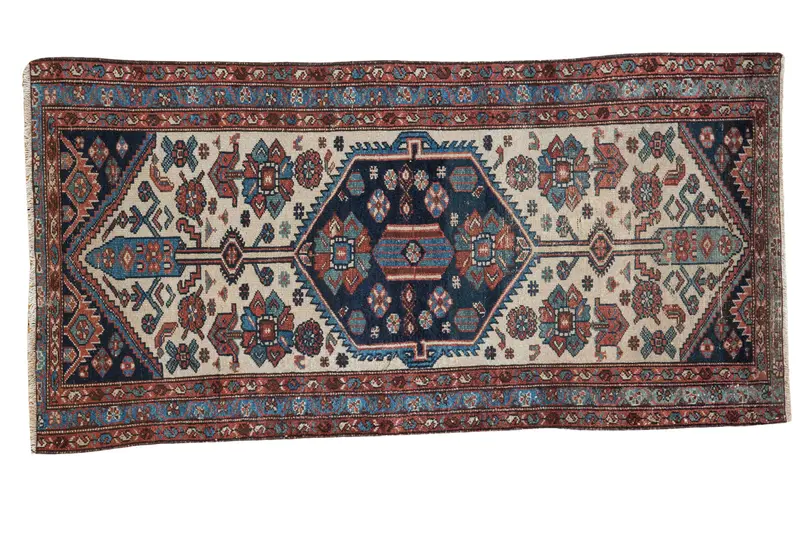 3x6 Distressed Antique Hamadan Rug Runner