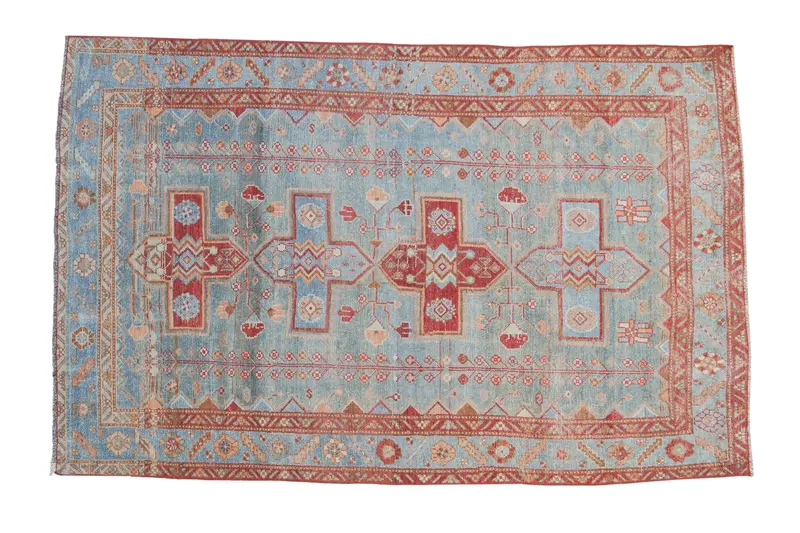 4.5x7.5 Vintage Distressed Malayer Rug