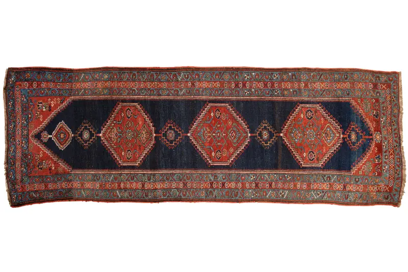 4x11.5 Antique Bijar Rug Runner