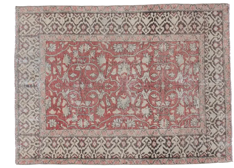 4x5 Vintage Oushak Square Rug