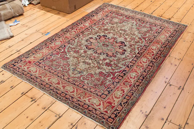 4x6 Antique Kerman Area Rug