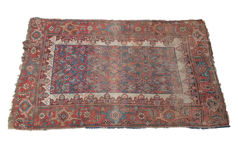 4x6 Worn Antique Bijar Rug