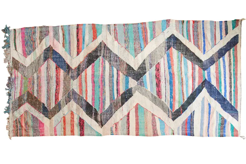5x11 Vintage Rag Rug Runner