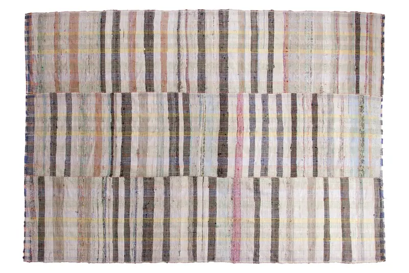 6.5x9.5 Vintage Rag Carpet