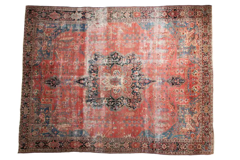 7x9 Antique Farahan Sarouk Carpet
