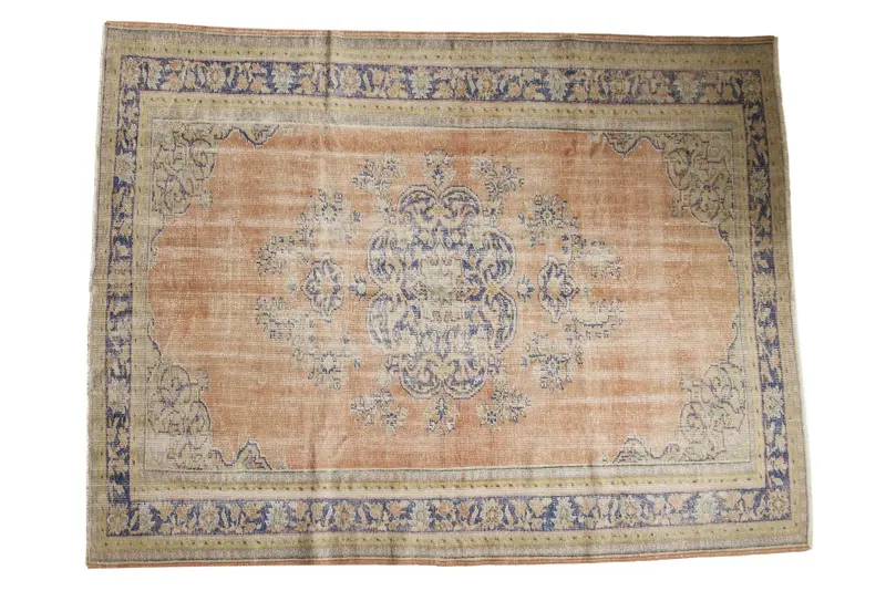 7x9 Vintage Distressed Oushak Carpet