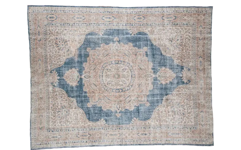 8.5x11 Distressed Oushak Carpet