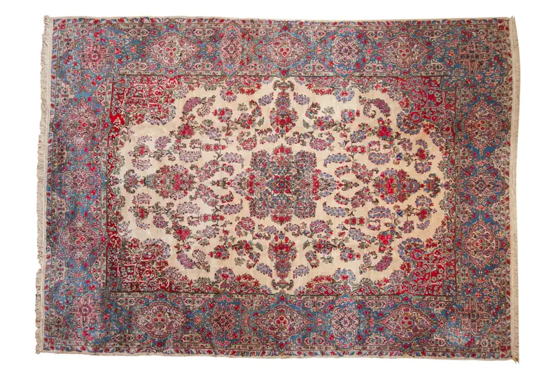 8.5x12 Vintage Kerman Carpet
