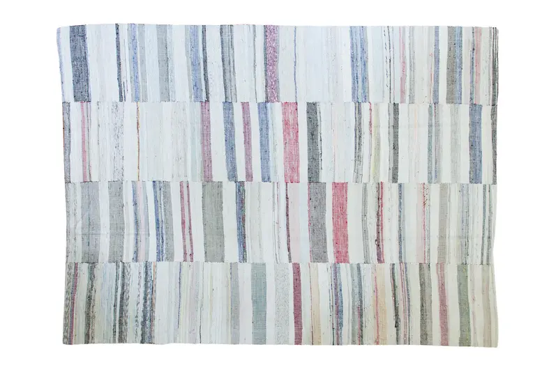 8x10.5 Vintage Rag Rug Carpet
