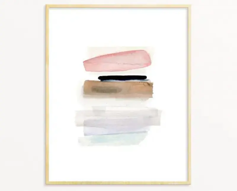 8x10 Snoogs & Wilde Art Snowfall Abstract Print