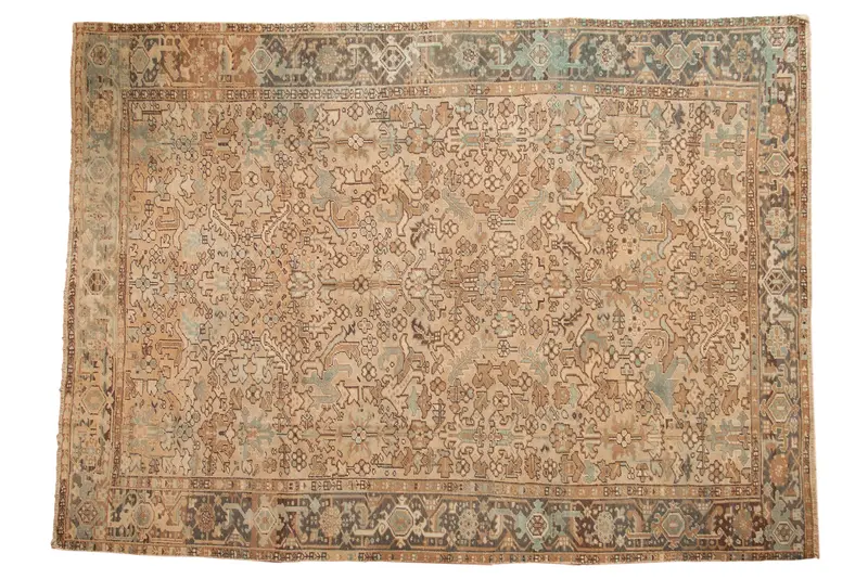 8x11 Vintage Distressed Mehrivan Carpet