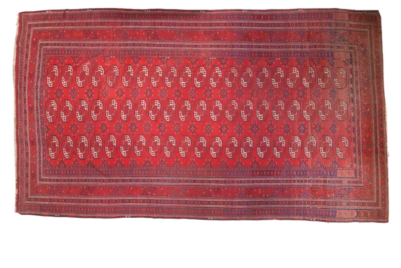 9x16 Vintage Afghan Bokhara Carpet
