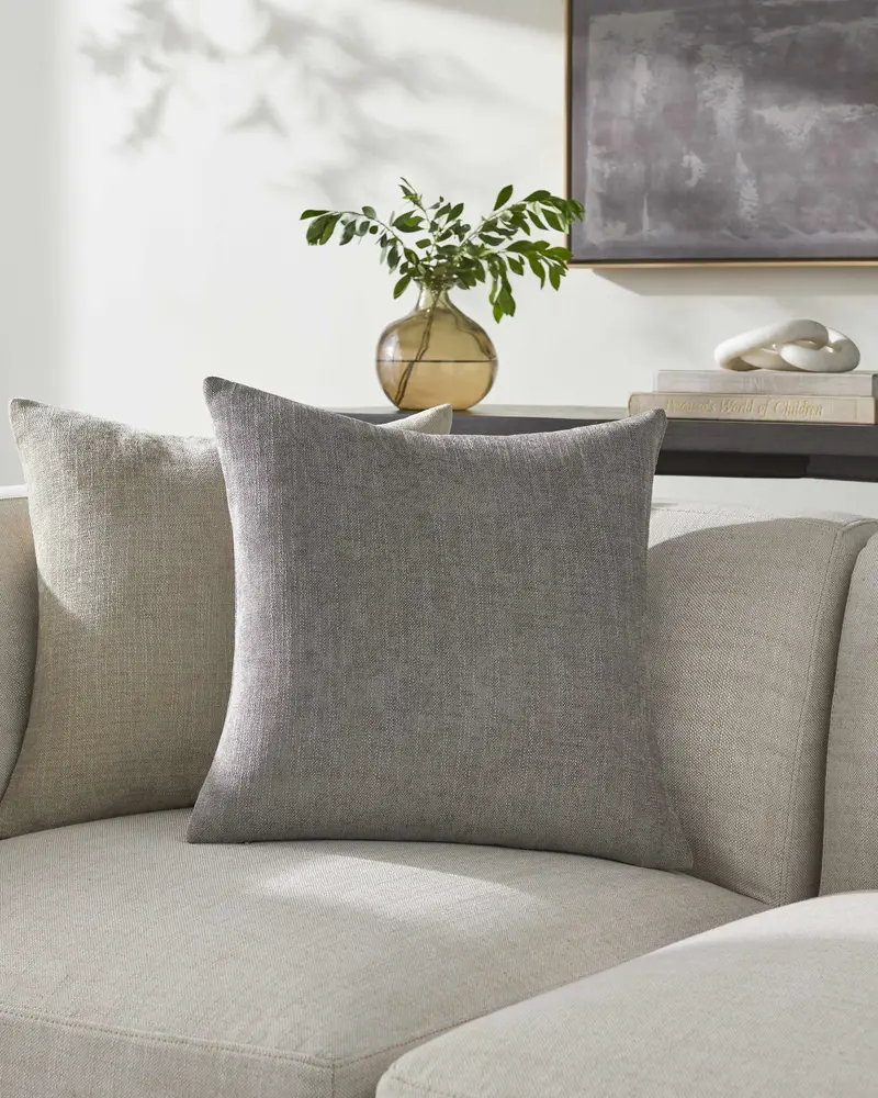 Aeneas Taupe Throw Pillow - Clearance