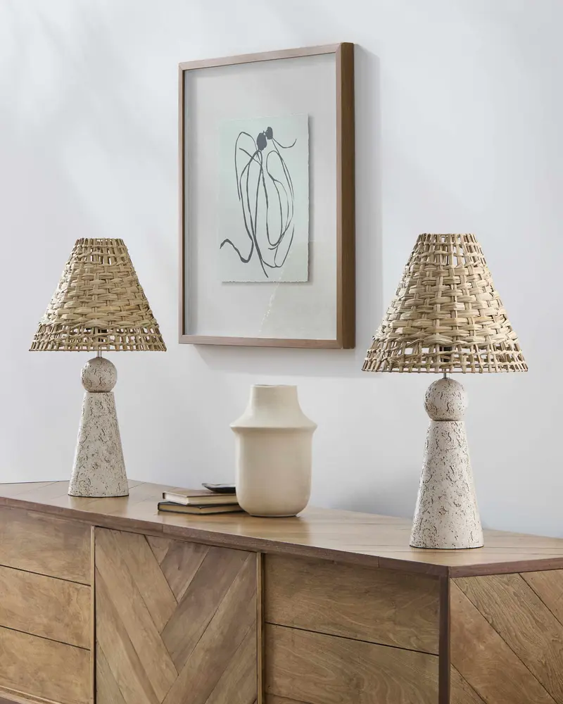 Aimargues Dark Red Table Lamp