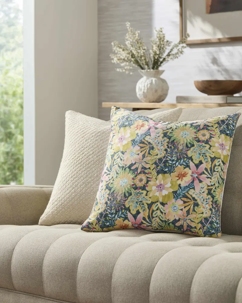 Amithi Light Yellow Throw Pillow