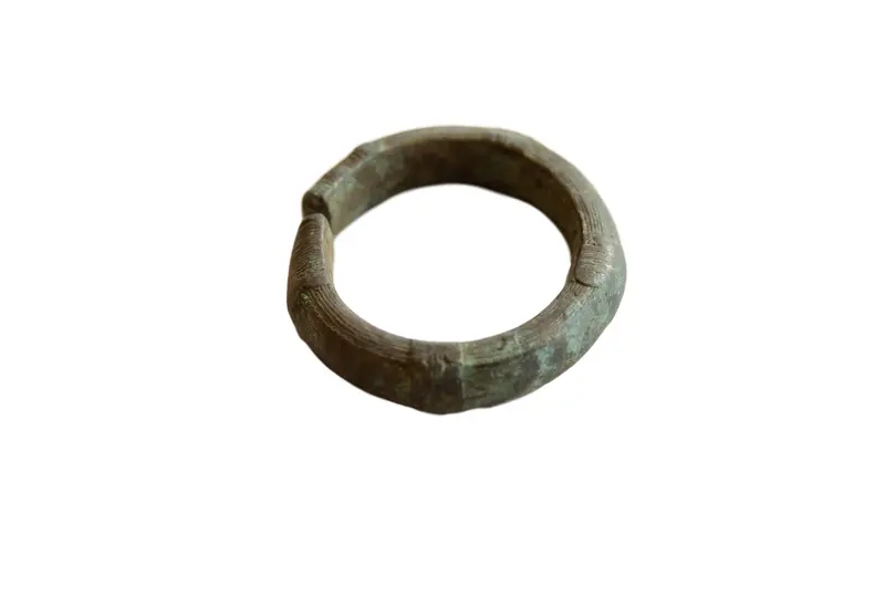 Antique African Oxidized Bronze Cuff Bracelet