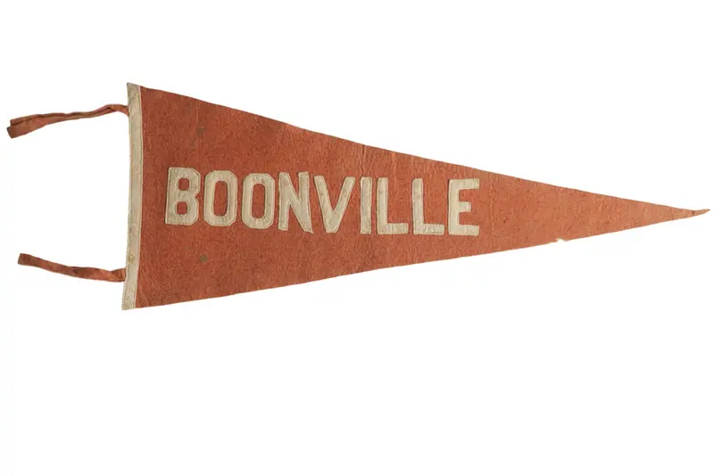 Antique Boonville Felt Flag Pennant