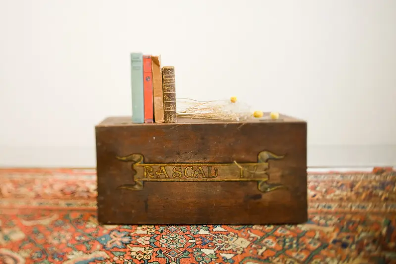 Antique Handpainted Rascal Trunk