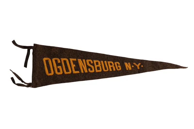 Antique Ogdensburg NY Felt Flag