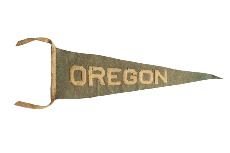 Antique Oregon Felt Flag Pennant