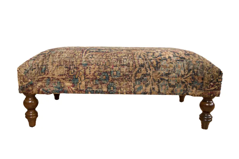 Antique Persian Rug Ottoman Table