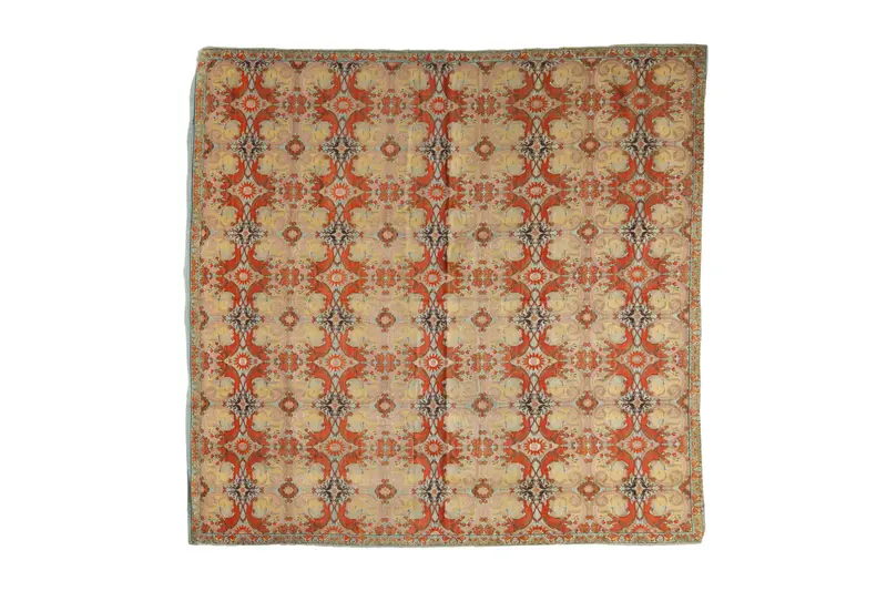 Antique Square Persian Compound Cloth Textile