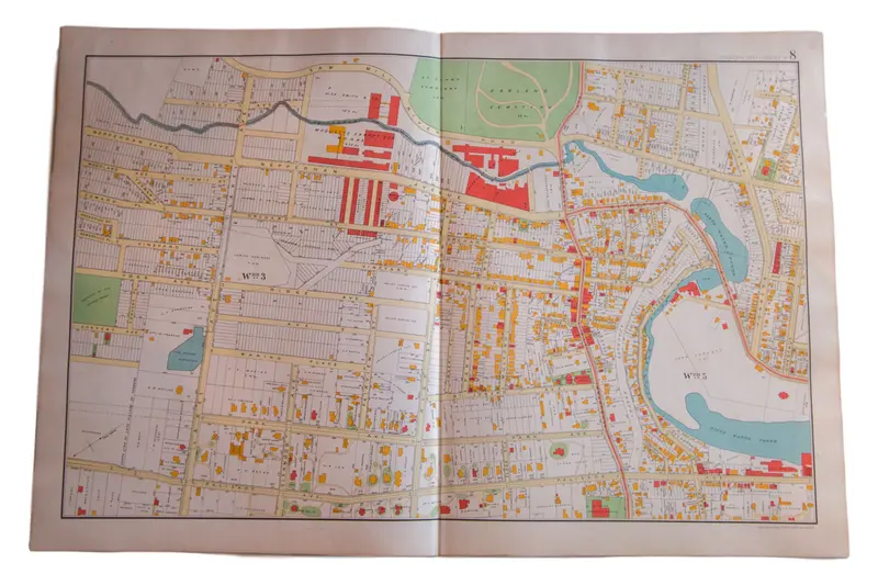 Antique Yonkers NY Map