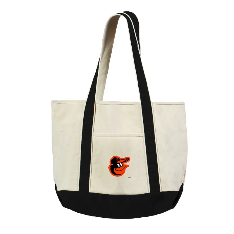 Baltimore Orioles MLB Canvas Tote with Colored Strap