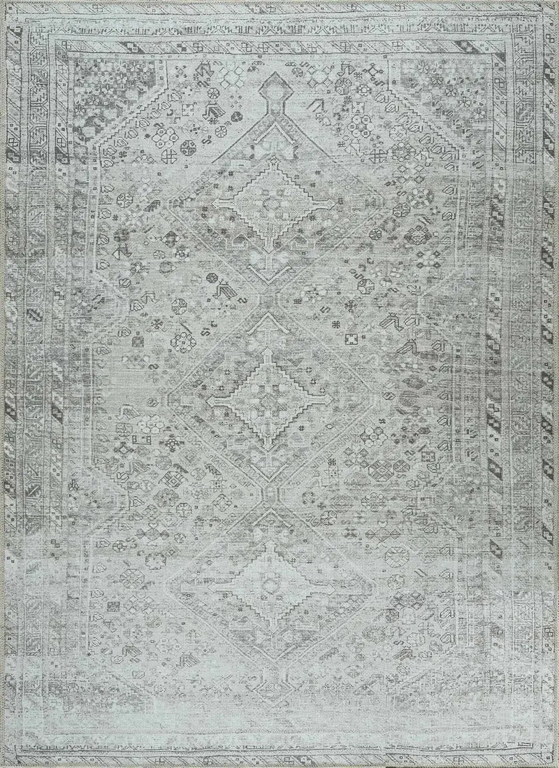 Barny Sage Flat Pile Washable Rug